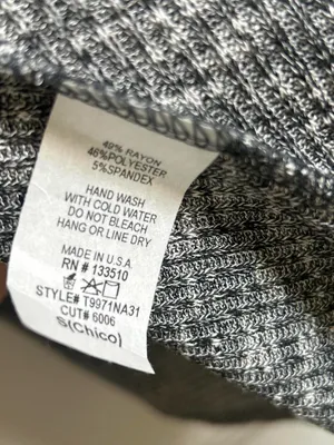 Sweet Claire Charcoal Gray Sleeveless Cowl Tunic size small thumbnail 4