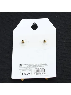 NWT Festive Holiday Faux Pearl Christmas Lights Drop Earrings Gold Multi 3.6" thumbnail 3