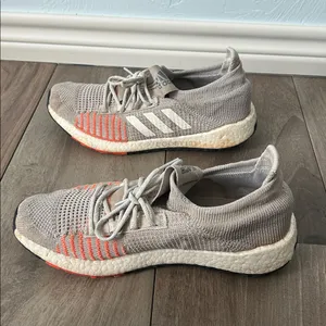 Adidas Boosted Beige and Coral Knit Sneakers thumbnail 5