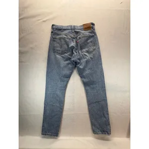 Levis Premium 501 Original Cropped Jeans W27 L28 Distressed Medium Wash Blue thumbnail 4