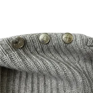 Max Mara Beige Wool Cashmere Ribbed Knit Boat Neck Sweater Quiet Luxury French thumbnail 6
