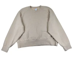Athleta Coaster Luxe Sweatshirt XL Oatmeal Heather Raglan Cropped 414588 HO24 thumbnail 1