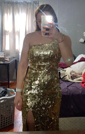 prom dress Gold Size 2 thumbnail 1