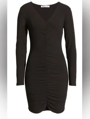 Reformation Cally Stretch Organic Cotton Long Sleeve Dress thumbnail 1