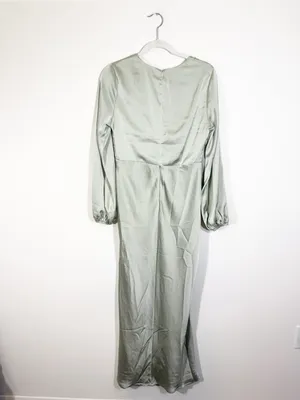 NWT Billy J Amara Maxi Dress Sage Green Olive Size 12 thumbnail 5