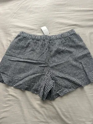 NEW Abercrombie Gingham Black & White Shorts thumbnail 5