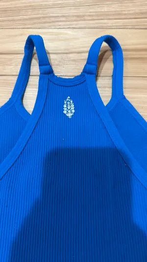 Free People Movement Ribbed Tank Blue thumbnail 2