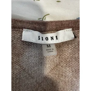 NWOT Sioni Women's M Dusty Pink Argyle Sleeveless Pullover Square Neck Sweater thumbnail 6