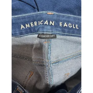 American Eagle 4 Blue Super‎ Hi-Rise Jegging Women's Distressed Raw Hem thumbnail 7