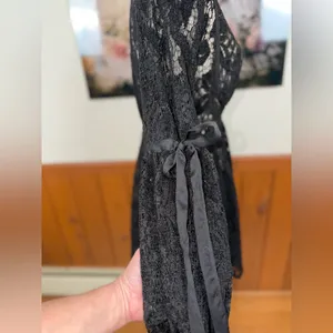 Super Cute Free People Ruby Black Lace Mini Dress! thumbnail 5
