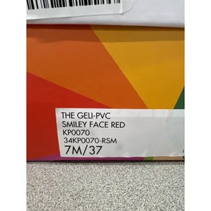 NIB Katy Perry Size 7 Women’s The Geli Flat Smiley Face Red Summer Sandals thumbnail 6