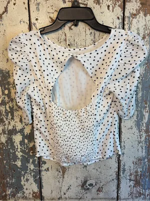 Abercrombie and Fitch polka dot puff sleeve top size XS thumbnail 3