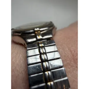 Anne Klein Wrist Watch Womens‎ Silver Gold Two Tone Date Vintage Expandable thumbnail 6