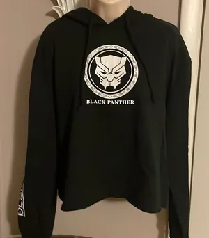 Cropped Black‎ Panther Hoodie XL thumbnail 1