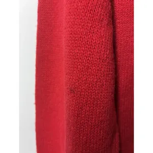 vintage Forenza red knit cardigan crew neck gold-tone buttons Lambswool Stain M thumbnail 5