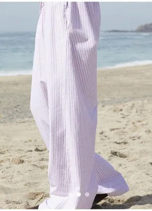 light pink striped linen brandy pants thumbnail 1