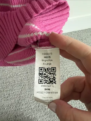 Women's Striped Pink Sleeveless Sweater Vest thumbnail 2