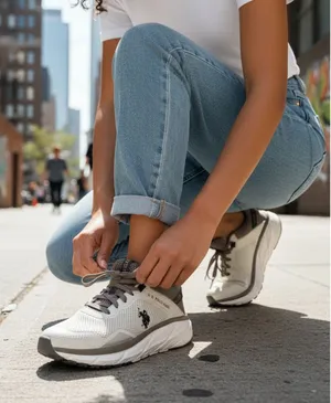 Women's U.S. Polo Assn. Sneakers White and Grey thumbnail 1