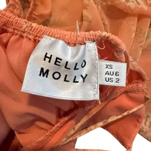 Hello Molly Flowy Sleeve Bustier Crop Top‎ Orange Floral Fairy Romantic Size XS thumbnail 5