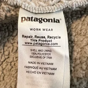 Patagonia Fleece Sherpa 1/4 Zip Pullover Top Gray Women’s Size XS thumbnail 7