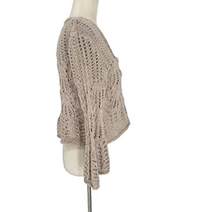 Vtg‎ Dressbarn Y2K Sweater Cardigan Crochet S Bell Sleeve Hippie Boho Festival thumbnail 6