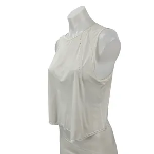 Lululemon Sculpt Women's White Cropped Yoga Running Athletic Tank Top Size S thumbnail 3