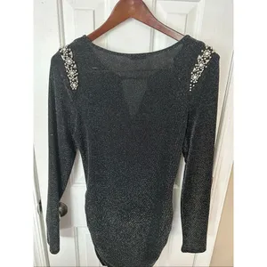 Venus sexy sparkly short going out dress with long sleeves Y2K size medium thumbnail 4