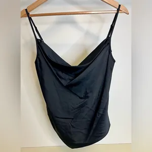 NWT WAYF Cowl neck black camisole size Xsan thumbnail 2
