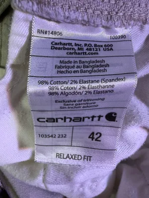 Carhartt Men’s Khaki Relaxed Fit Shorts 42 thumbnail 7