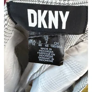 DKNY Wide leg Pants Gray Plaid Womens Size 16 thumbnail 6
