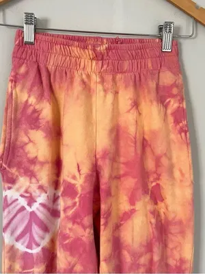 Frankies Bikinis Aiden Sweatpant Tie Dye Size XS Pink Orange thumbnail 6