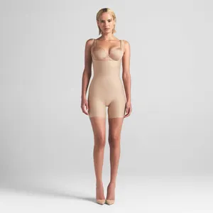 SKIMS BODY High-Waist (B23) Mid-Thigh Shapewear Bodysuit size M CLAY thumbnail 4