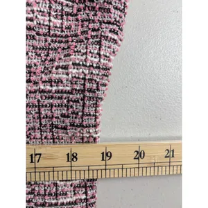 Karl Lagerfeld Paris Pink Tweed Pocket Dress 14‎ Jewel Buttons Sleeveless thumbnail 7