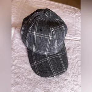 Gray Flannel White Plaid Hat Cap Strap Buckle Lea. Tee Da Brand Summer Outfit thumbnail 4