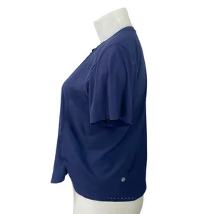 Lululemon Blue Short Sleeve Lightweight Stretch Running Tee T-Shirt Top Size 14 thumbnail 2