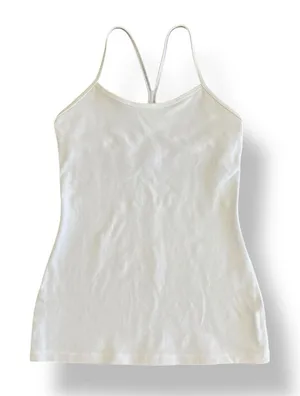Lululemon Athletica Women’s White Y‎ Strap Tank Size 6 Athletic, Gym, Workout thumbnail 1