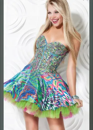 Jovani Beautiful hoco dress multicolor thumbnail 1