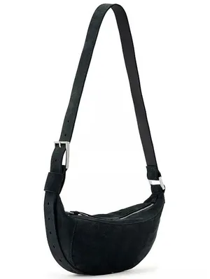 AllSaints Luna Suede Crossbody Bag NWT Ink Blue thumbnail 3