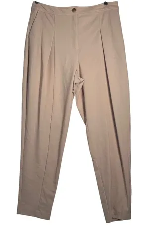 BCBGeneration‎ Women Beige Pleated Trousers Pants Size L thumbnail 1