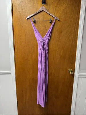 Indah River Triangle Sleeveless Long Maxi Dress Violet Purple Small Beachy Boho thumbnail 15