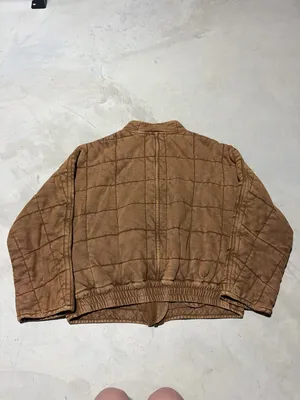 Free people dolman Quilted knit coconut Brown Zip-Front Jacket XS thumbnail 14