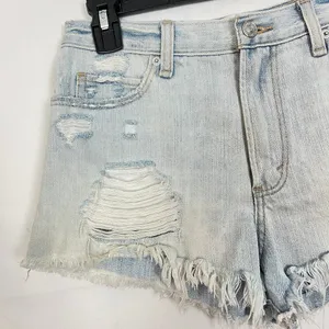 Abercrombie & Fitch High-Rise Distressed Denim Shorts Size 0 thumbnail 4
