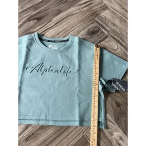 Alphalete Woman’s ELMTS Short SLEEVE Crop - Teal , Size XS thumbnail 6