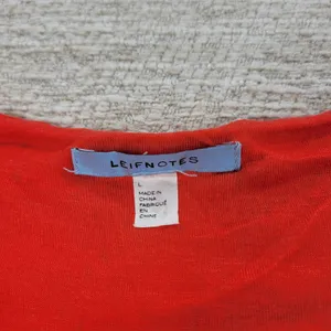 Anthropologie Leifnotes Dogflora Dress Womens L Orange Floral Lace Lined thumbnail 2