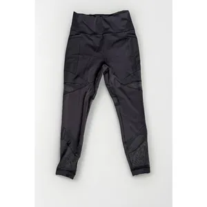 Lululemon Leggings Women Size 8 Black Mesh Panels Pockets High Rise 25" Gym Run thumbnail 4