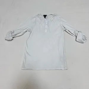 H&M White Henley Long Sleeve Shirt thumbnail 2