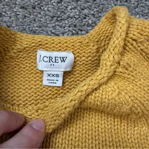 J. Crew Mustard Yellow Roll Neck 100% Cotton Sweater Size XXS thumbnail 4