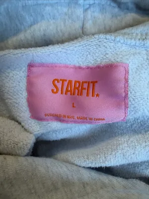 Starfit gray lightning bolt hoodie sweatshirt thumbnail 4