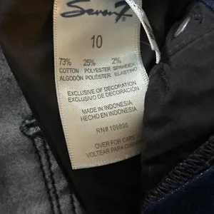 Seven7 Jeans High Rise Skinny Crop Dark Wash‎ Women's Size 10 thumbnail 7