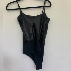 The impeccable pig cowl neck black bodysuit thumbnail 6
